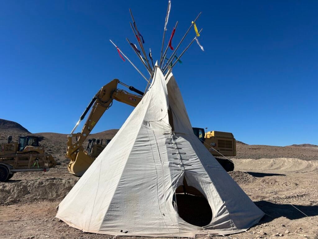 Paiutes protest NV Energy project for cutting through burial sites, triggering pause