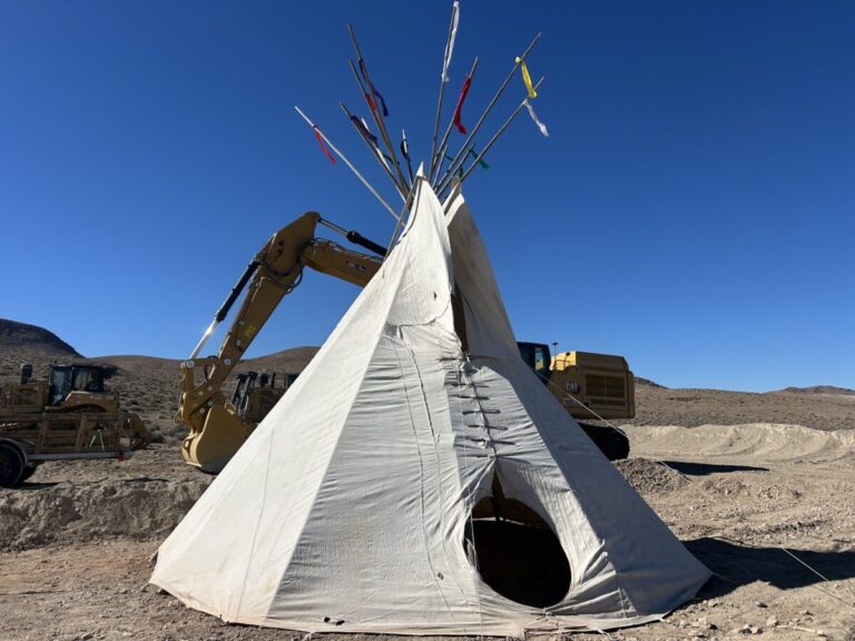 Paiutes protest NV Energy project for cutting through burial sites, triggering pause